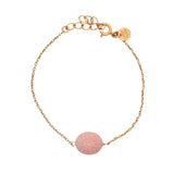 Golden flower bracelet in natural stone