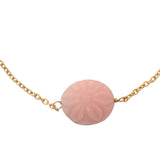 Golden flower bracelet in natural stone