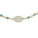 Golden bracelet with faceted stones and small stones