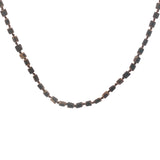 Collier doré perles foncés bois coco 60 cm