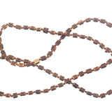 Collier doré perles foncés bois coco 60 cm
