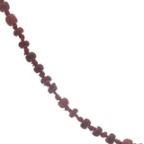 Collier doré petites perles en bois et noeuds bordeaux 68 cm