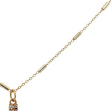 Collier doré croix pavage zircons 60 cm