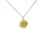 Gold eye and eyelash pendant necklace
