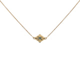 Collier doré talisman multi pierres 42 cm