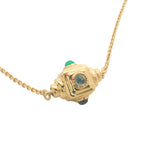 Collier doré talisman multi pierres 42 cm