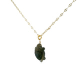 Collier doré tortue en labradorite 42cm