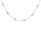 Necklace with stones and golden discs