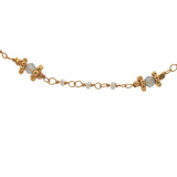 Necklace with stones and golden discs