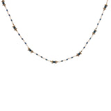 Necklace with stones and golden discs