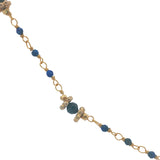 Necklace with stones and golden discs