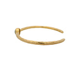 Hammered gold rush and round stone