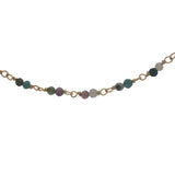 Collier doré avec duo tourmaline 50 cm