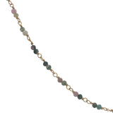 Collier doré avec duo tourmaline 50 cm