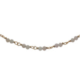 Collier doré avec duo opale rose 50 cm