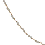 Collier doré avec duo opale rose 50 cm