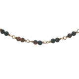 Collier doré avec duo oeil de tigre 50 cm