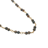 Collier doré avec duo oeil de tigre 50 cm