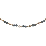 Collier doré avec duo iolite 50 cm