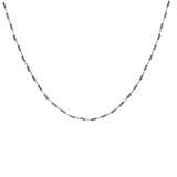 Collier doré avec duo quartz fumé 50 cm