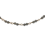 Collier doré avec duo quartz fumé 50 cm