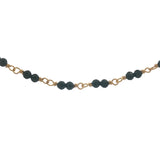 Collier doré avec duo onyx noire 50 cm