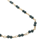 Collier doré avec duo onyx noire 50 cm