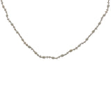 Collier doré petites perles de culture et fil beige 42 cm