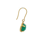 Gold earrings with 4-claw stone setting and zircons