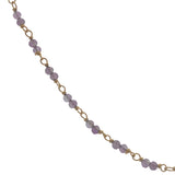 Collier doré avec duo améthyste 50 cm