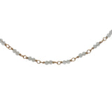 Collier doré avec duo pierre de lune 50 cm