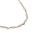 Collier doré avec duo pierre de lune 50 cm