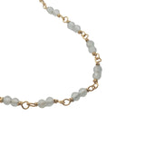 Collier doré avec duo labradorite 50 cm
