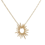 Collier doré soleil ajouré 50 cm
