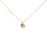 Gold necklace and cowrie pendant