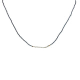 Collier doré en iolite, perles de culture et perles dorées 38 cm