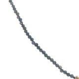 Collier doré en iolite, perles de culture et perles dorées 38 cm