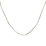 Collier doré cordon blanc pierre de lune et perles dorées 60 cm