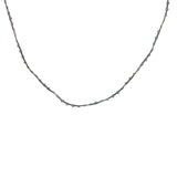 Collier doré cordon gris labradorite et perles dorées 60 cm