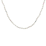 Collier doré perles de culture alternées à de la tourmaline 60 cm