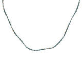 Collier doré cordon vert apatite et perles dorées 60 cm