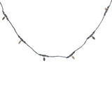 Collier doré fil bleu marine lapis lazuli, pampilles et perles dorées 60 cm