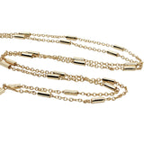 Collier doré Croix pierre de lune 60 cm