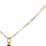 Collier doré croix onyx noire 50 cm