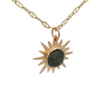 Collier doré soleil labradorite 42 cm