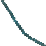 Collier doré avec pierres facettées en apatite bleue 40 cm