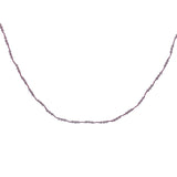 Collier doré cordon violet avec améthyste 60 cm