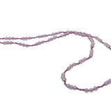 Collier doré cordon violet avec améthyste 60 cm