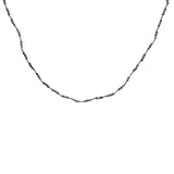 Collier doré cordon vert avec rubis zoisite 60 cm