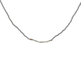 Collier doré labradorite et rang de perles de culture 38 cm